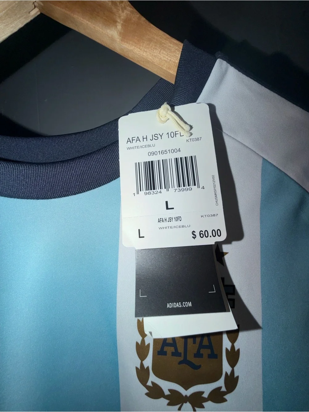 Men Adidas Lionel Messi #10 home jersey size L